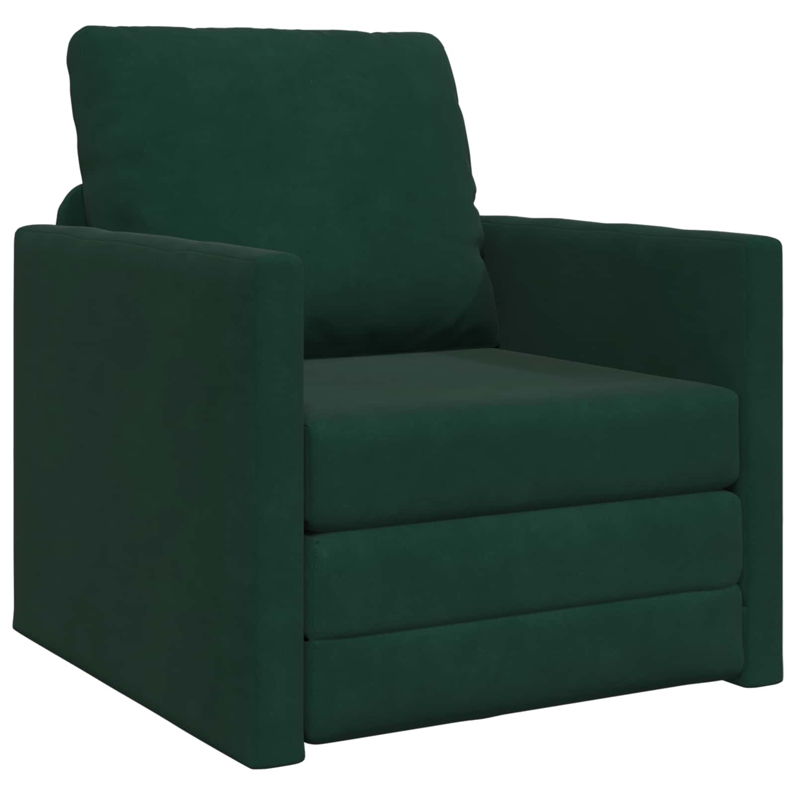 vidaXL Sofa Bed Ciemna zieleń 74 x 77 x 81 cm Aksamit