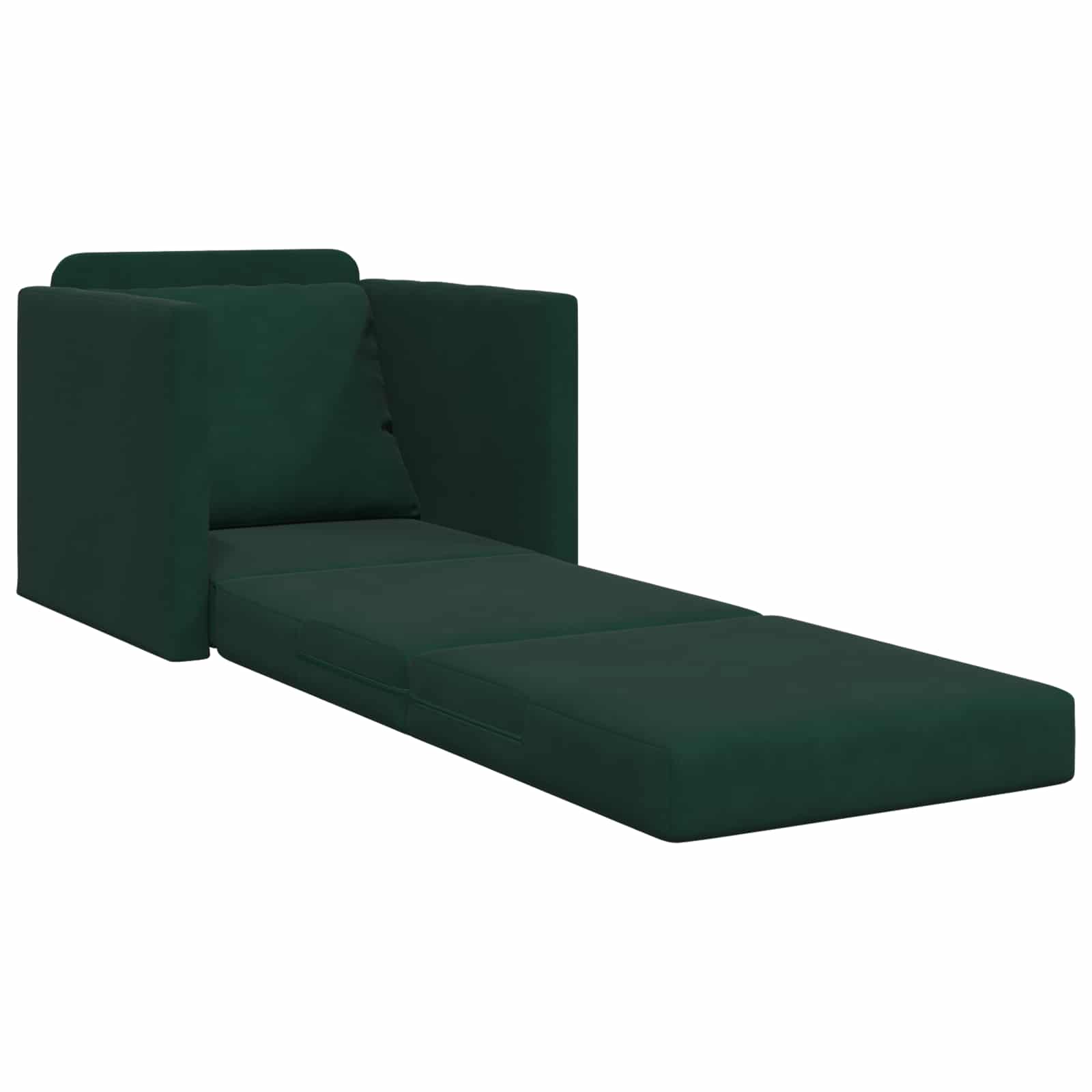 vidaXL Sofa Bed Ciemna zieleń 74 x 77 x 81 cm Aksamit