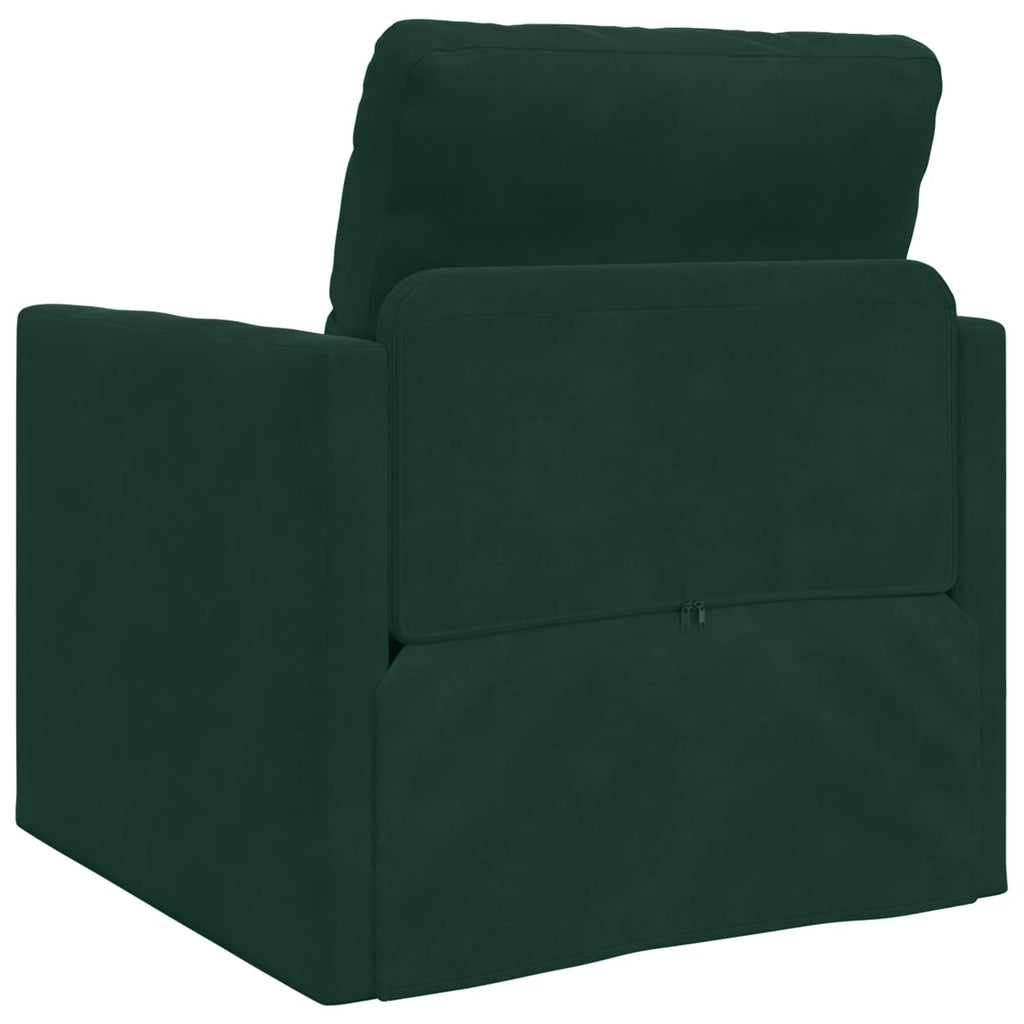 vidaXL Sofa Bed Ciemna zieleń 74 x 77 x 81 cm Aksamit