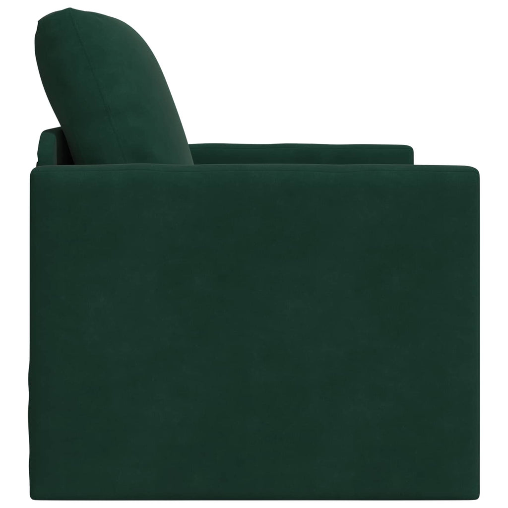 vidaXL Sofa Bed Ciemna zieleń 74 x 77 x 81 cm Aksamit