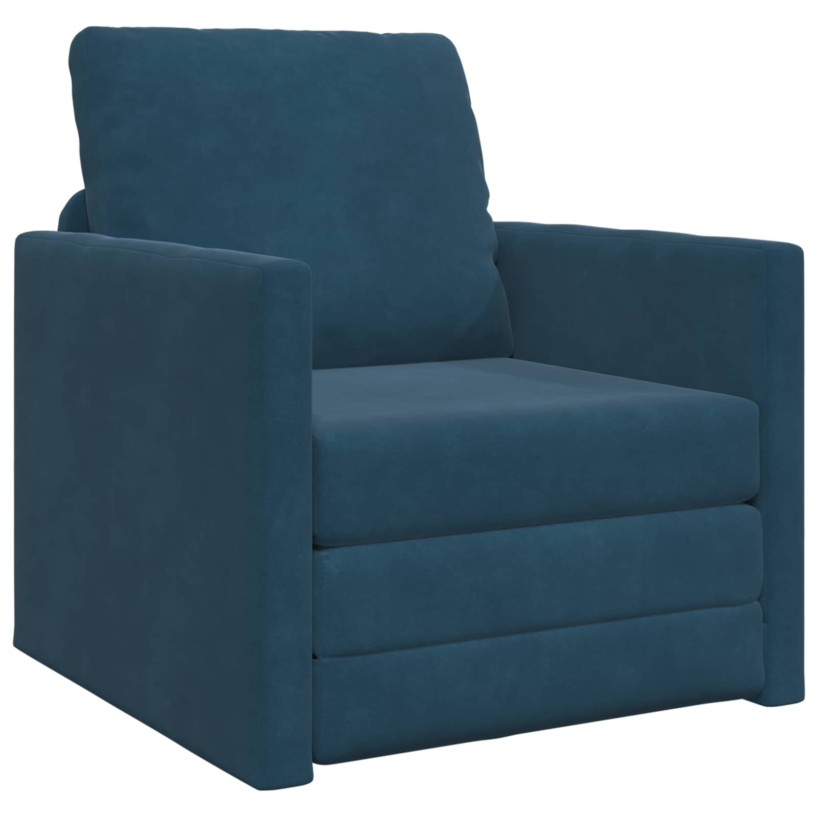 vidaXL Sofa Bed Niebieski 74 x 77 x 81 cm Aksamit