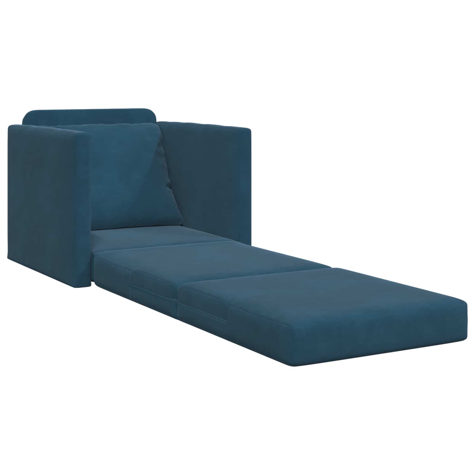 vidaXL Sofa Bed Niebieski 74 x 77 x 81 cm Aksamit