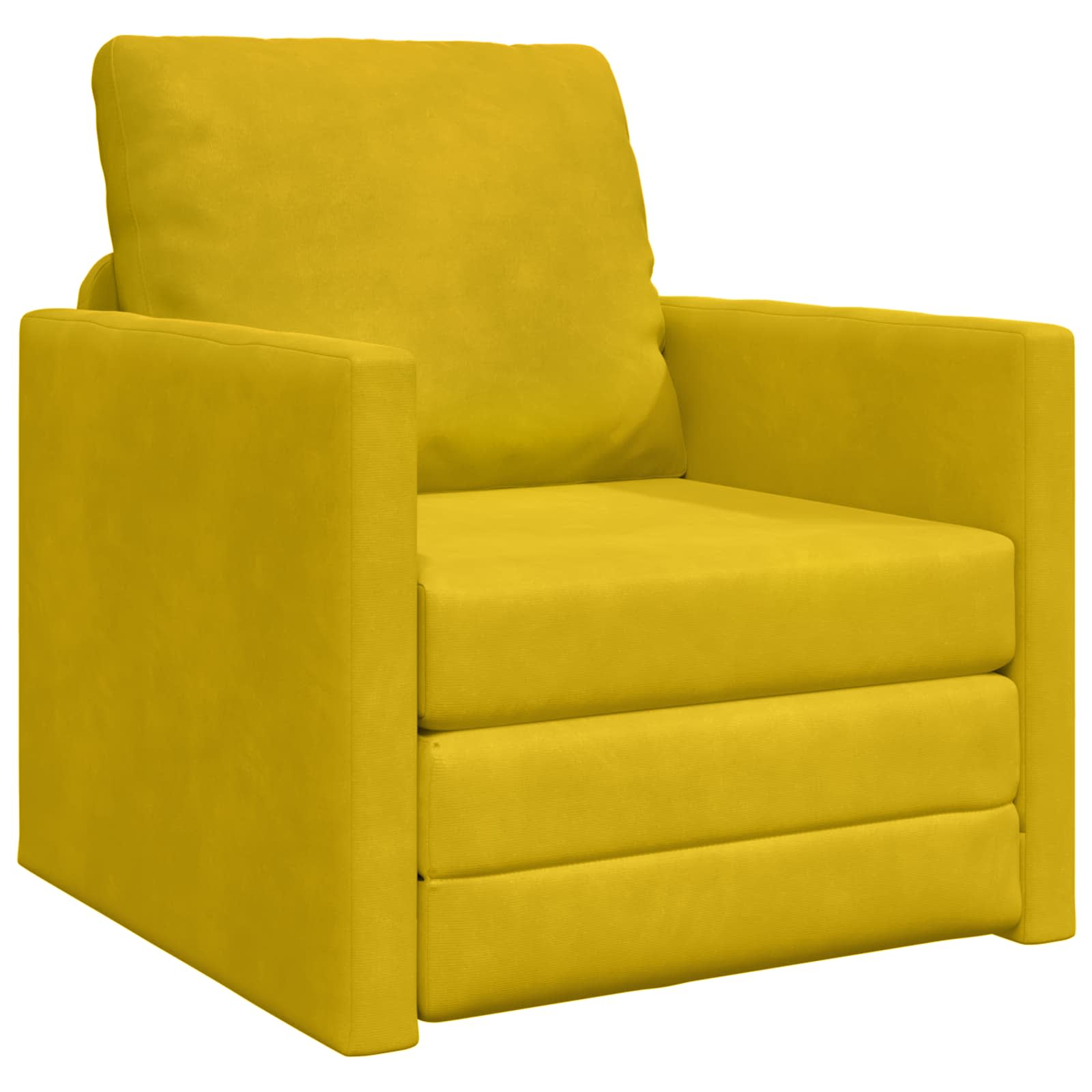 vidaXL Sofa Bed Ciemny Żółty 74 x 77 x 81 cm Aksamit