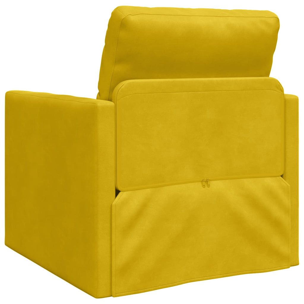 vidaXL Sofa Bed Ciemny Żółty 74 x 77 x 81 cm Aksamit