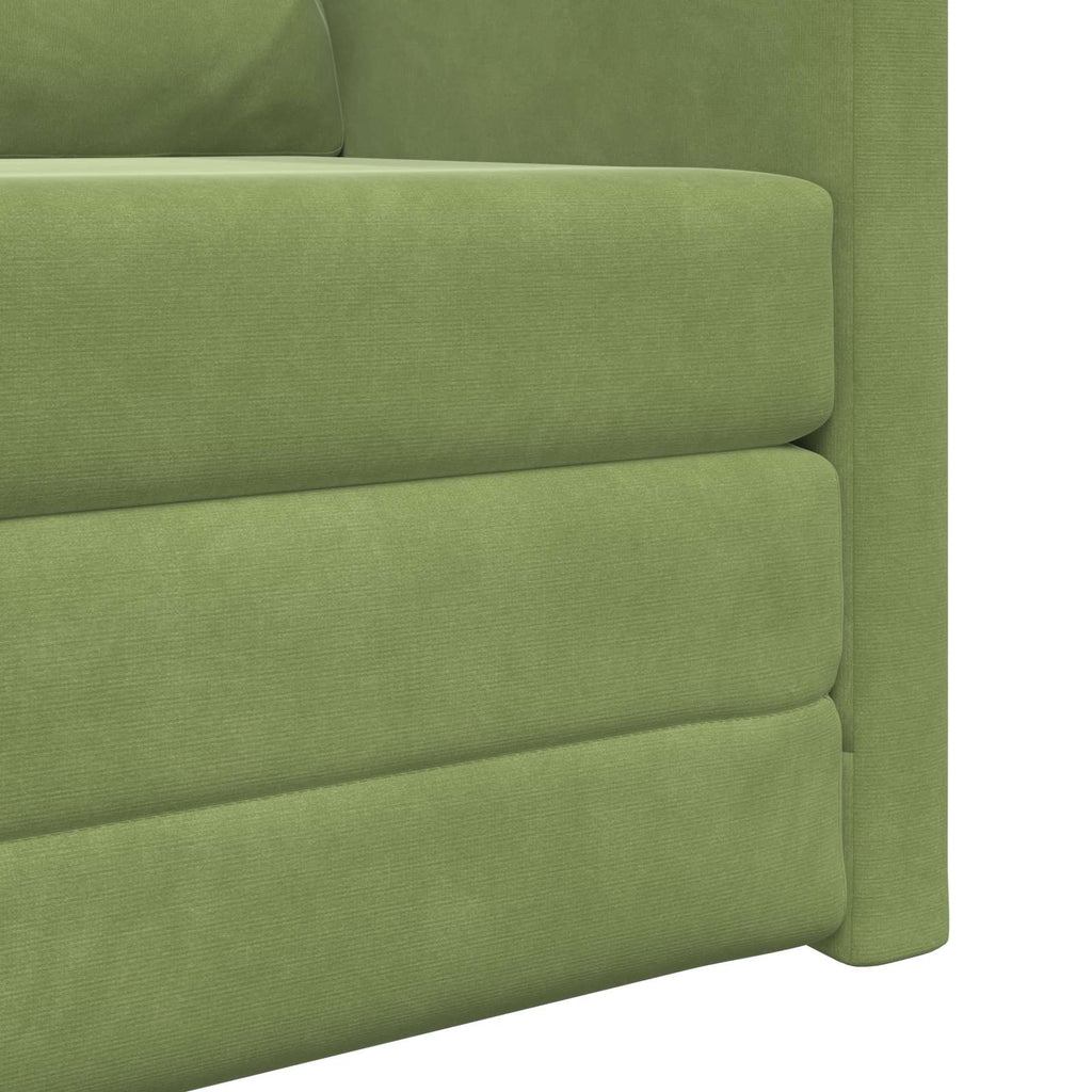 vidaXL Sofa Bed Jasnozielony 74 x 77 x 81 cm Aksamit