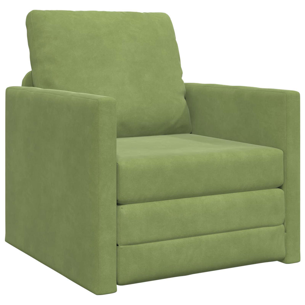 vidaXL Sofa Bed Jasnozielony 74 x 77 x 81 cm Aksamit