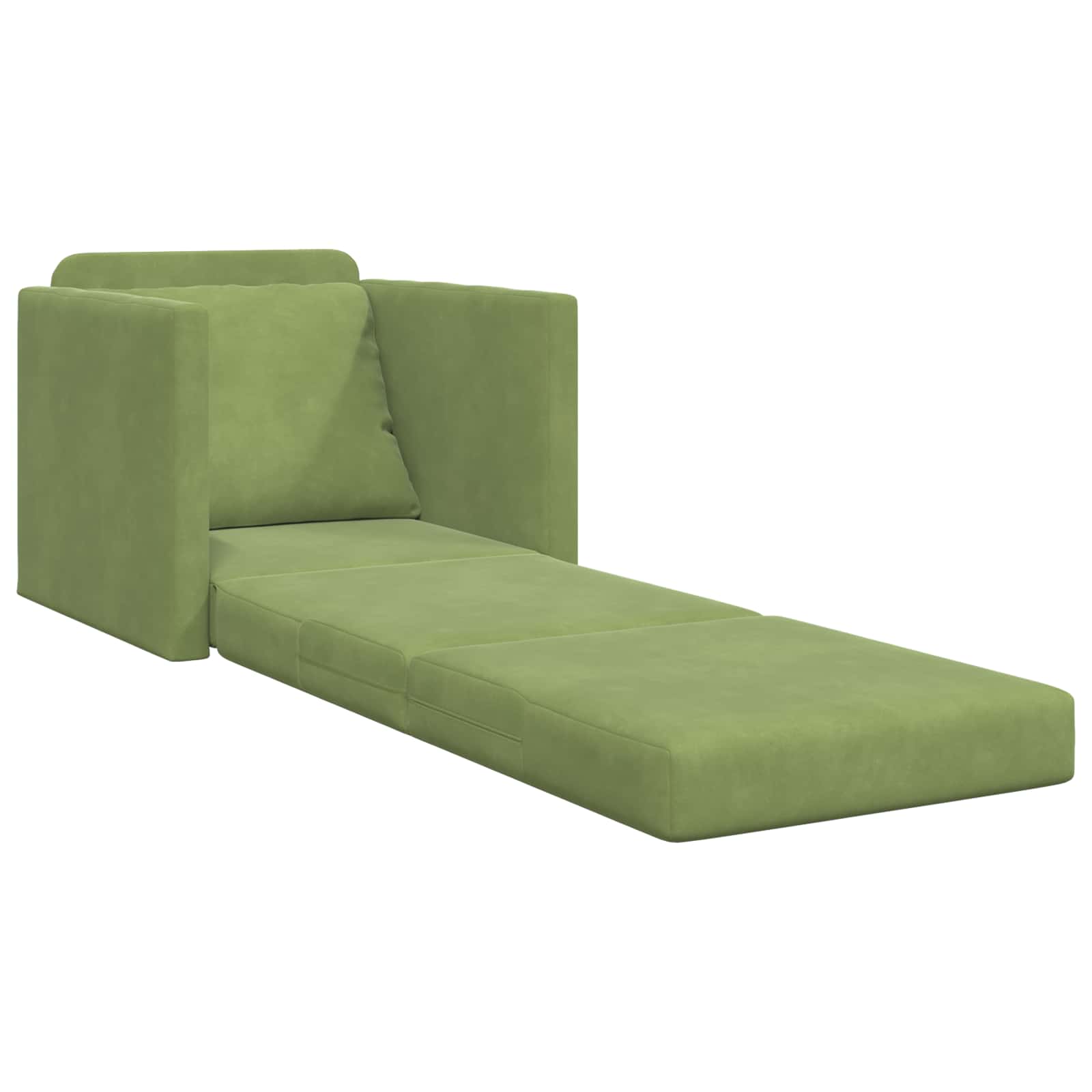 vidaXL Sofa Bed Jasnozielony 74 x 77 x 81 cm Aksamit