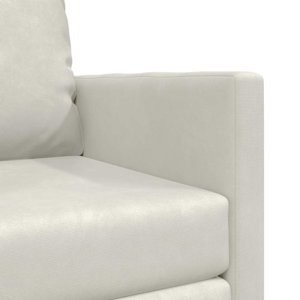 vidaXL Sofa Bed Kremowy 74 x 77 x 81 cm Aksamit
