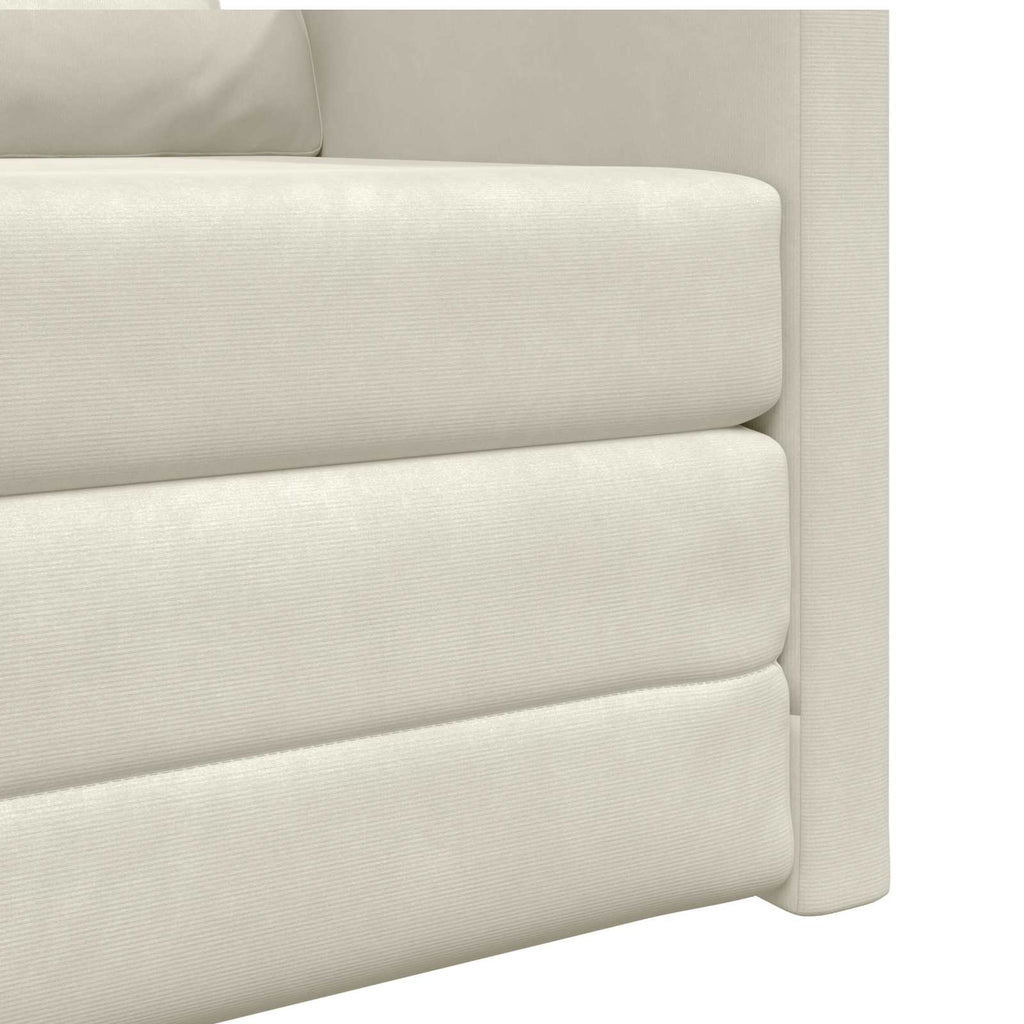 vidaXL Sofa Bed Kremowy 74 x 77 x 81 cm Aksamit