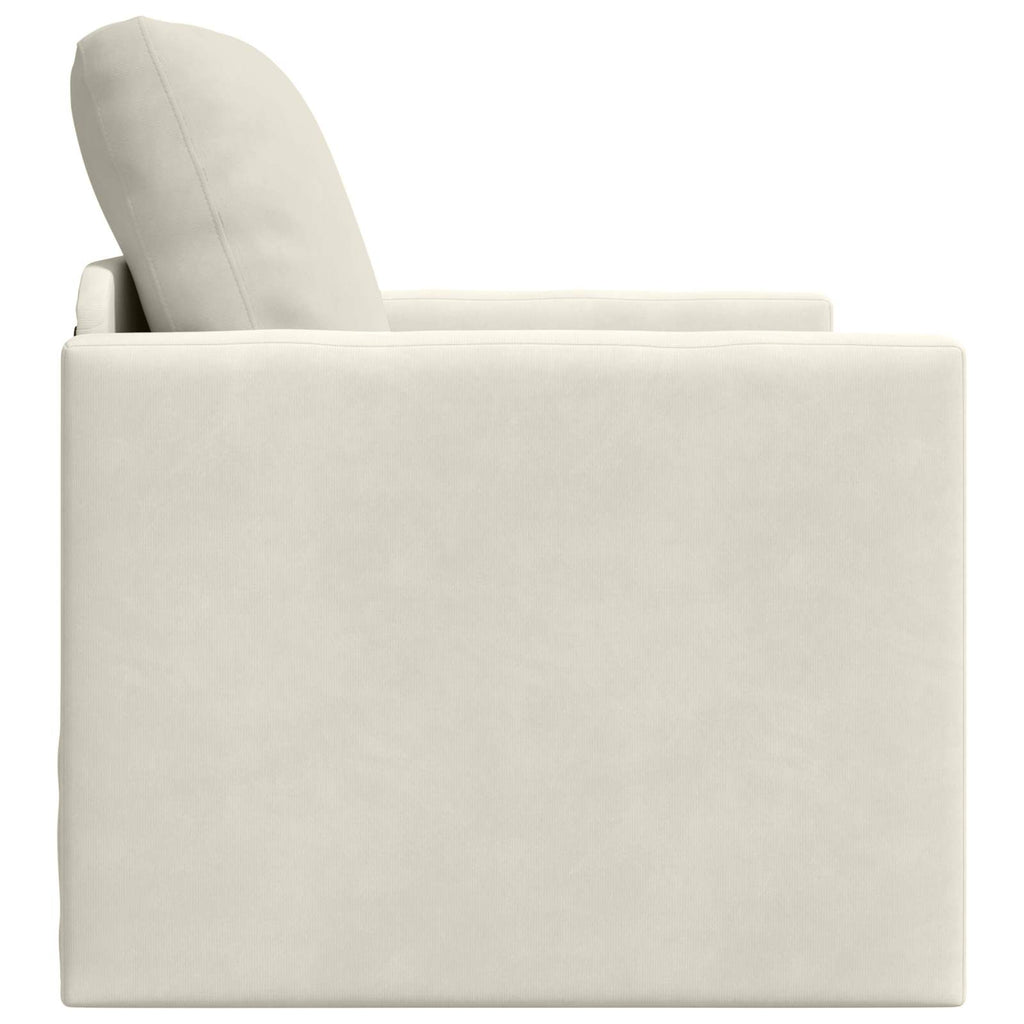 vidaXL Sofa Bed Kremowy 74 x 77 x 81 cm Aksamit