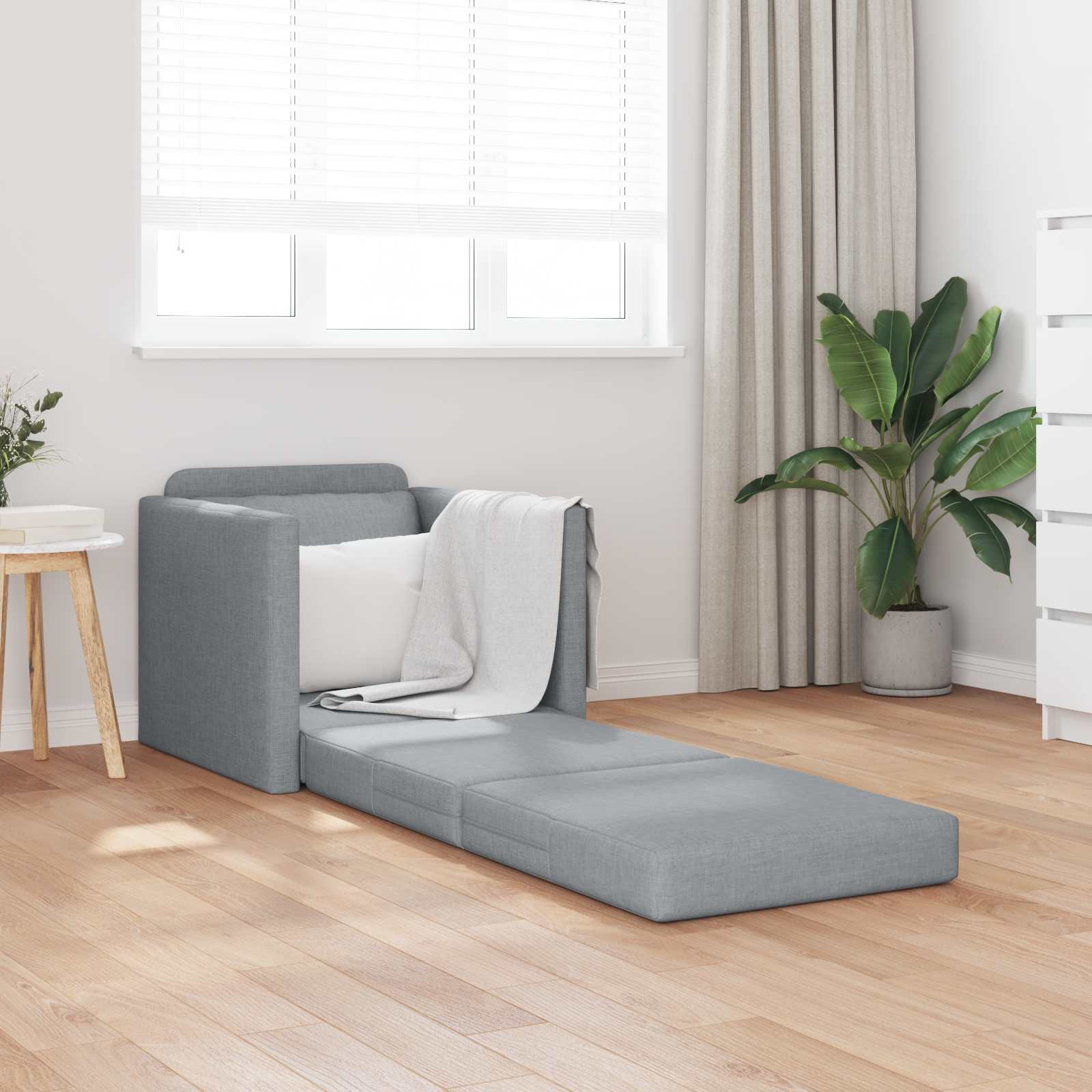 vidaXL Sofa Bed 60cm Jasnoszary tkanina