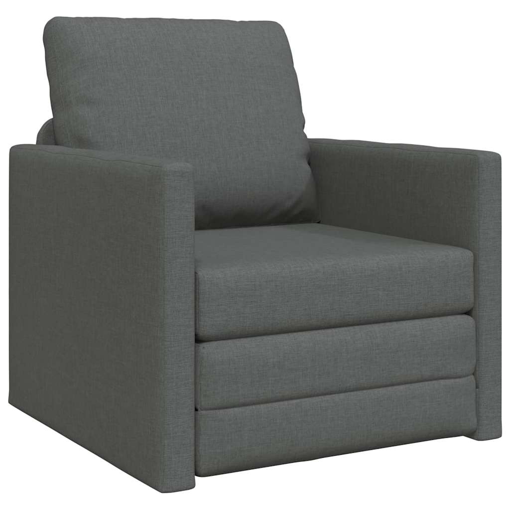 vidaXL Sofa Bed 60cm Ciemnoszary tkanina