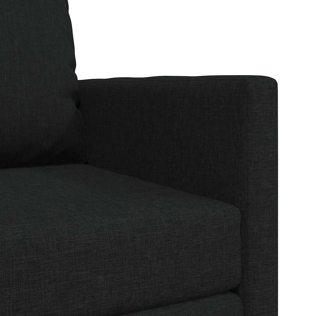 vidaXL Sofa Bed Czarny 74 x 77 x 81 cm tkanina