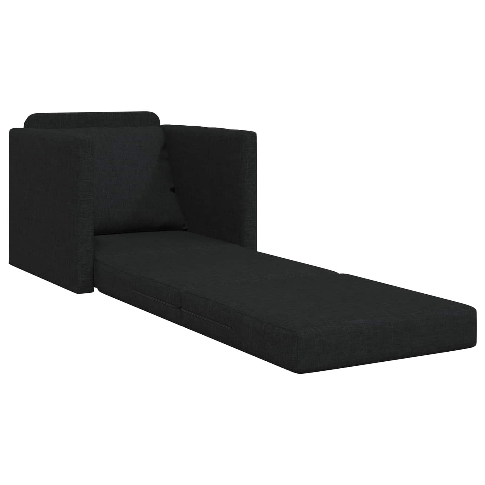 vidaXL Sofa Bed Czarny 74 x 77 x 81 cm tkanina