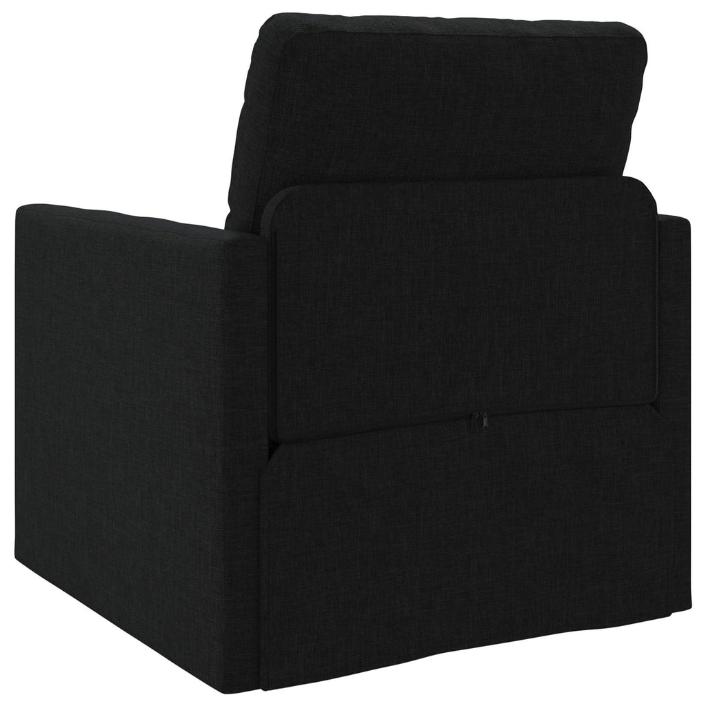 vidaXL Sofa Bed Czarny 74 x 77 x 81 cm tkanina