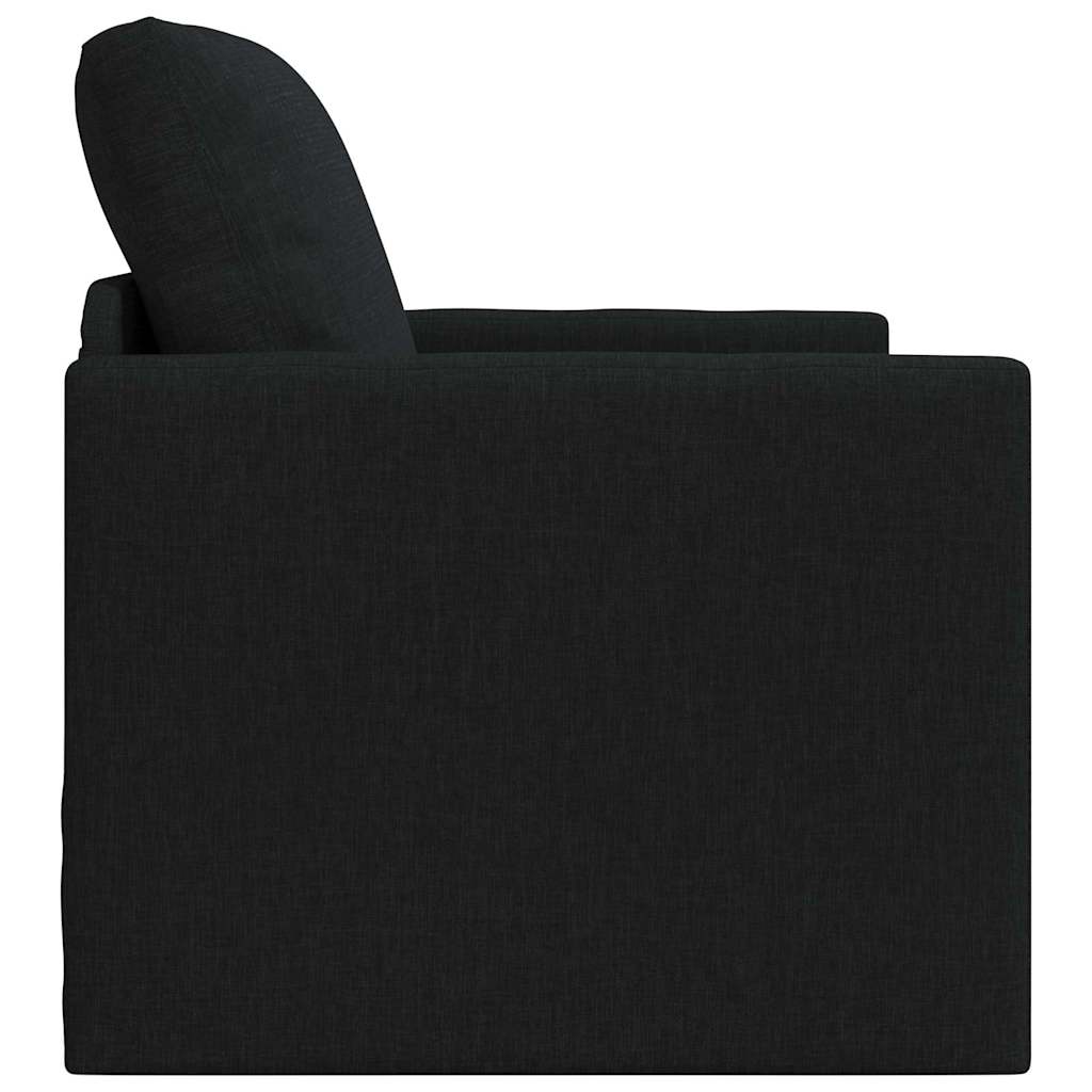 vidaXL Sofa Bed Czarny 74 x 77 x 81 cm tkanina