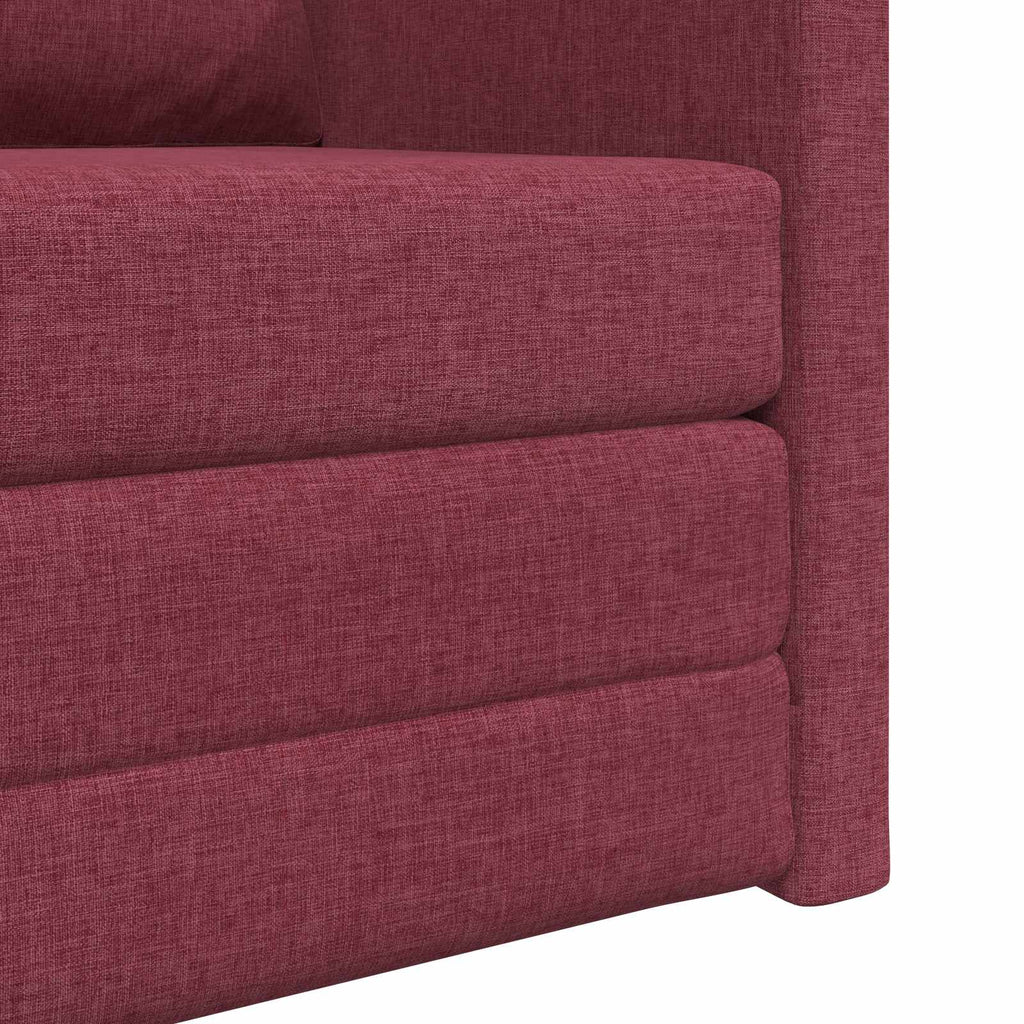 vidaXL Sofa Bed Czerwone wino 74 x 77 x 81 cm tkanina