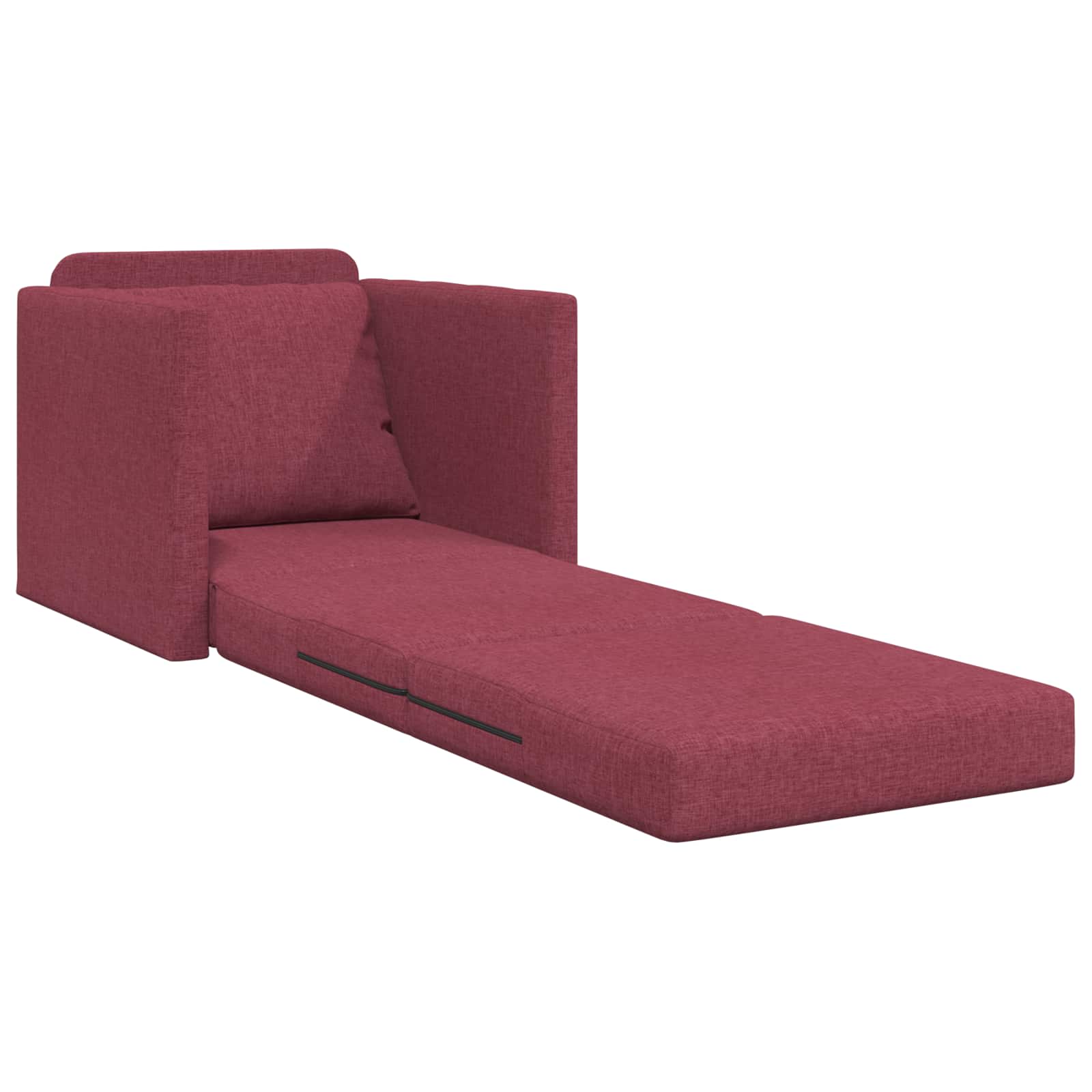 vidaXL Sofa Bed Czerwone wino 74 x 77 x 81 cm tkanina