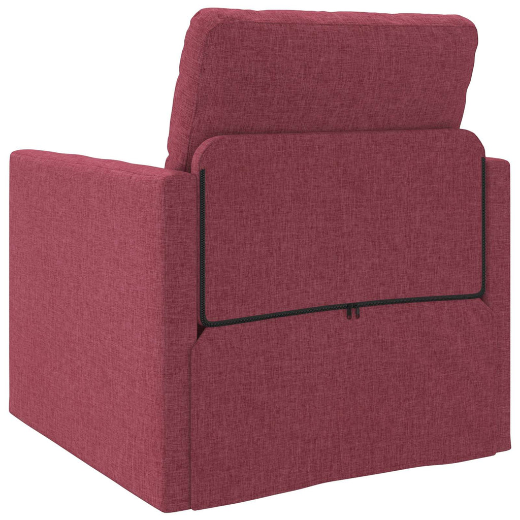 vidaXL Sofa Bed Czerwone wino 74 x 77 x 81 cm tkanina