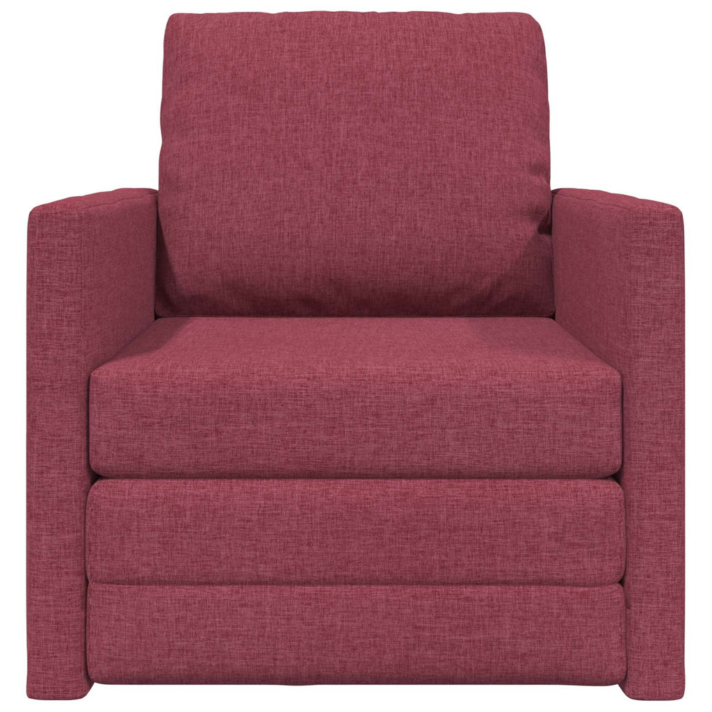 vidaXL Sofa Bed Czerwone wino 74 x 77 x 81 cm tkanina