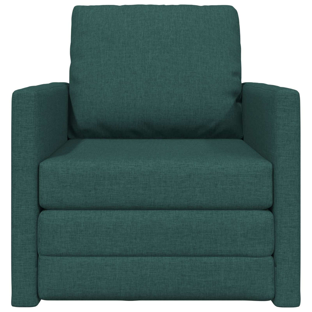 vidaXL Sofa Bed Ciemna zieleń 74 x 77 x 81 cm tkanina