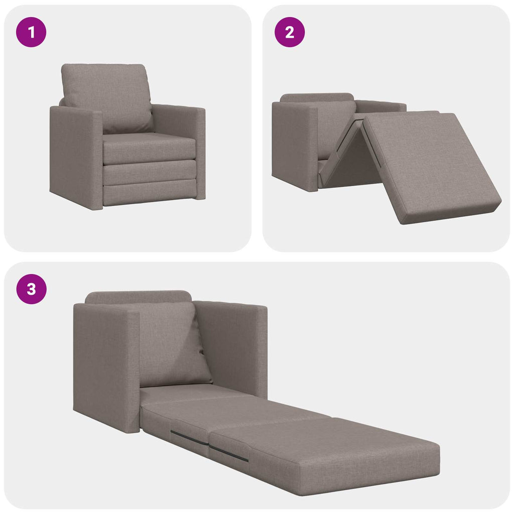 vidaXL Sofa Bed Ciemnoszary 74 x 77 x 81 cm tkanina