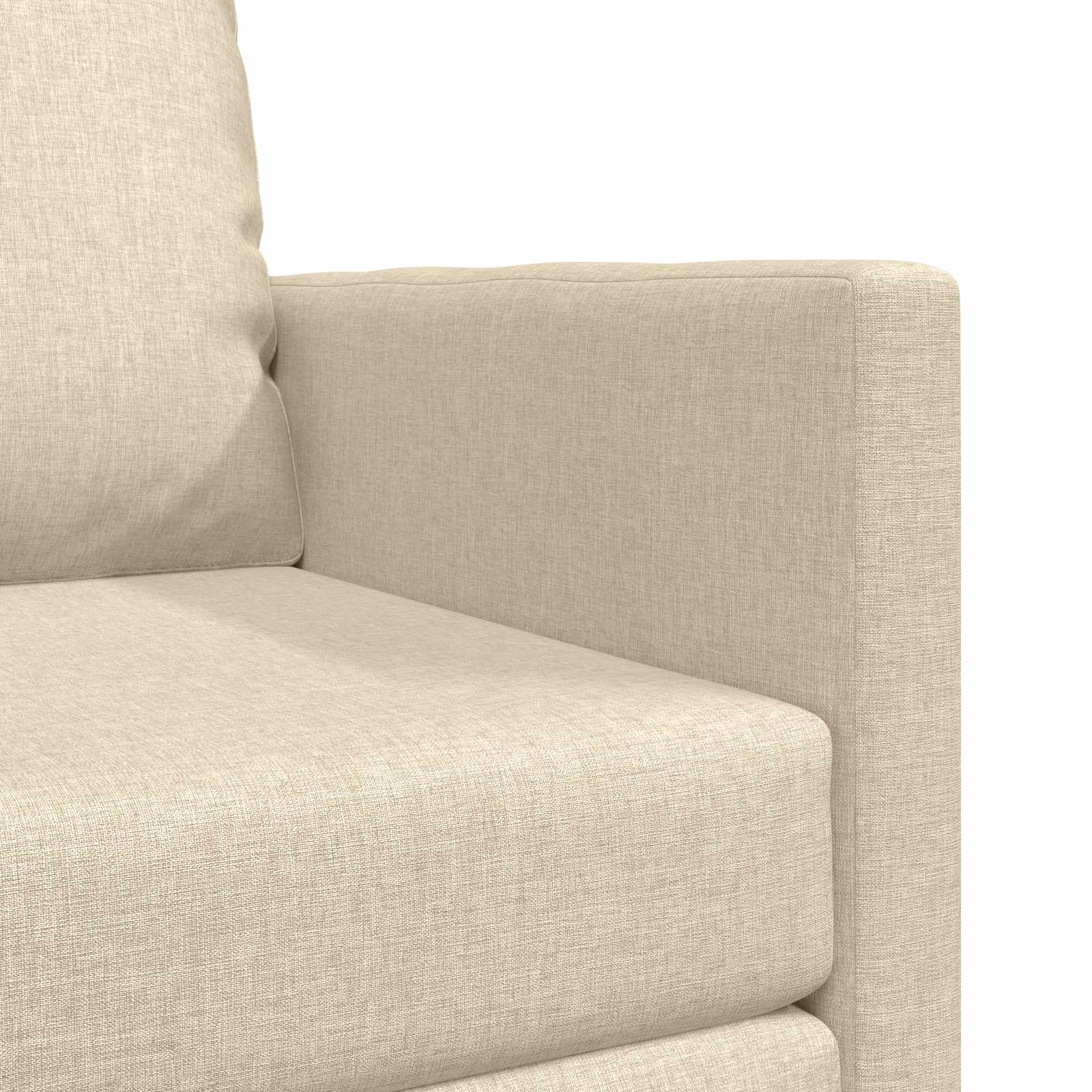 vidaXL Sofa Bed Kremowy 74 x 77 x 81 cm tkanina