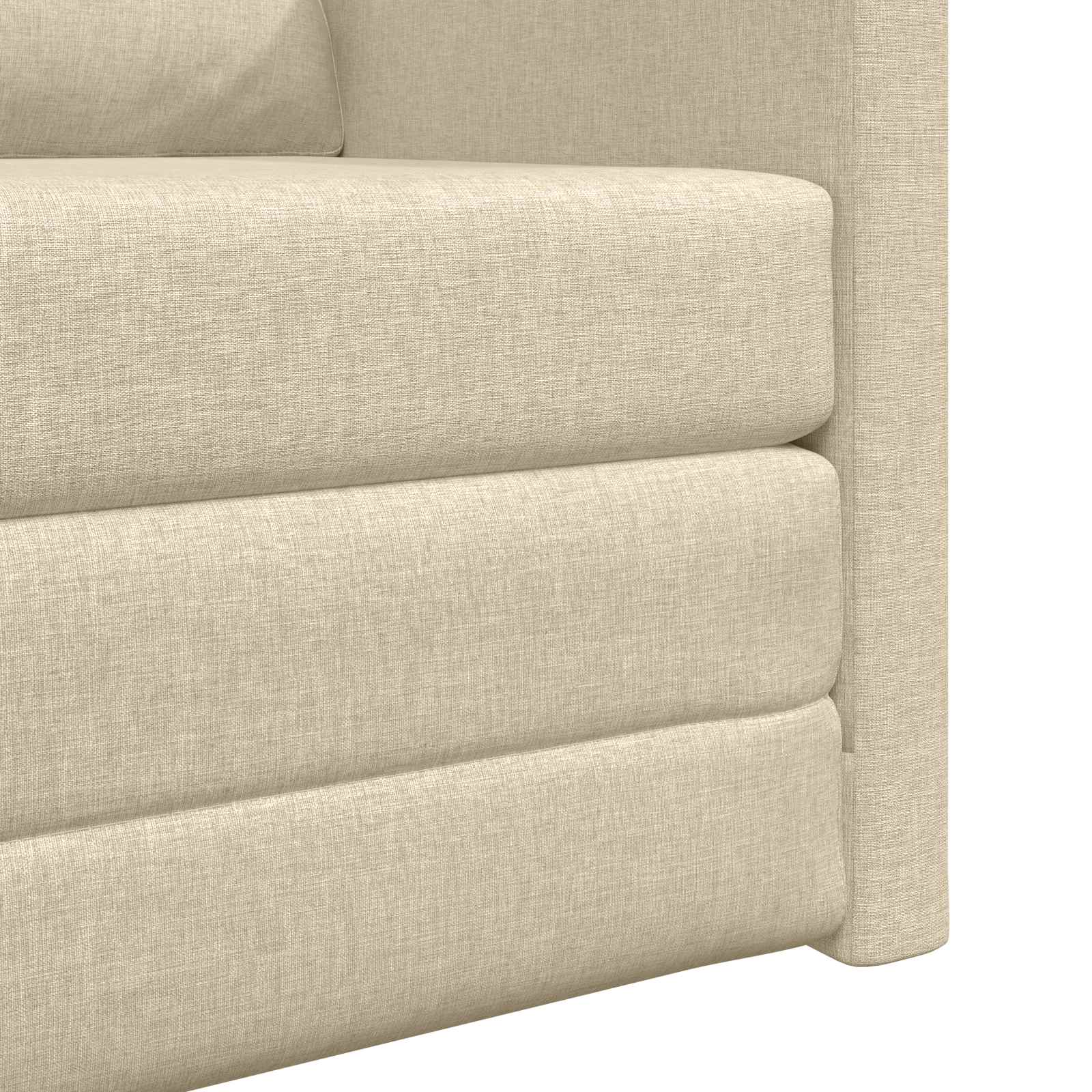 vidaXL Sofa Bed Kremowy 74 x 77 x 81 cm tkanina