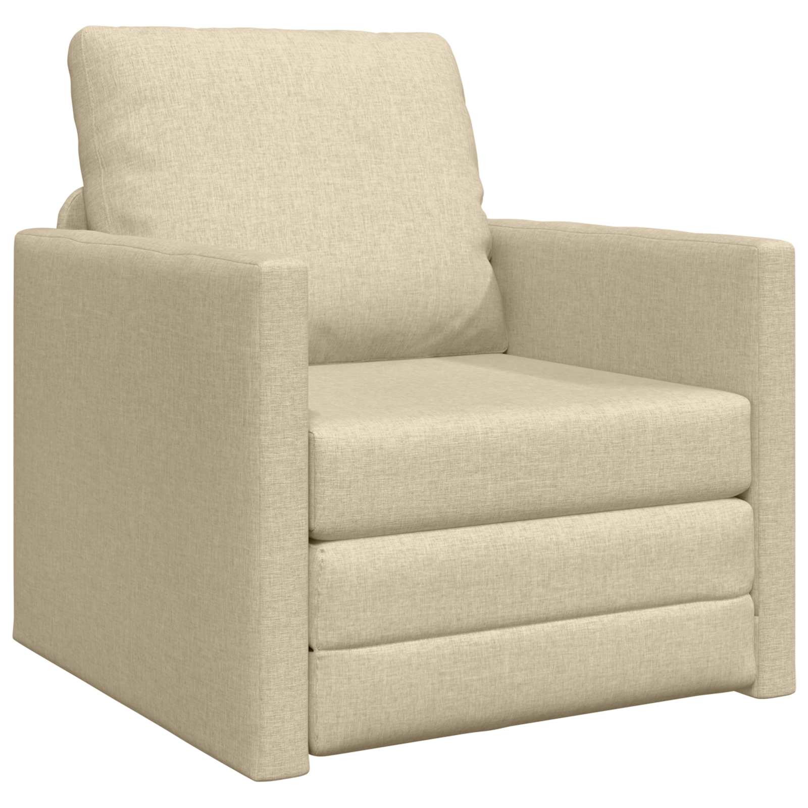 vidaXL Sofa Bed Kremowy 74 x 77 x 81 cm tkanina