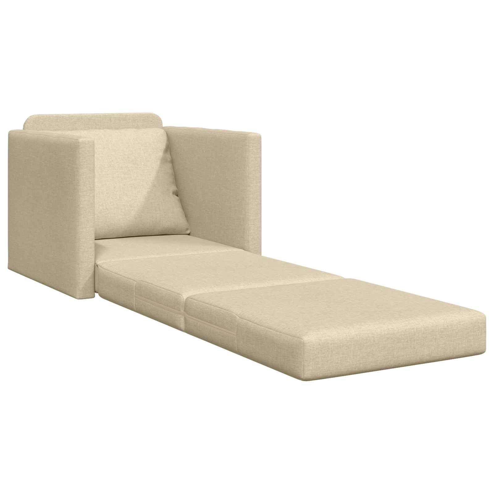 vidaXL Sofa Bed Kremowy 74 x 77 x 81 cm tkanina