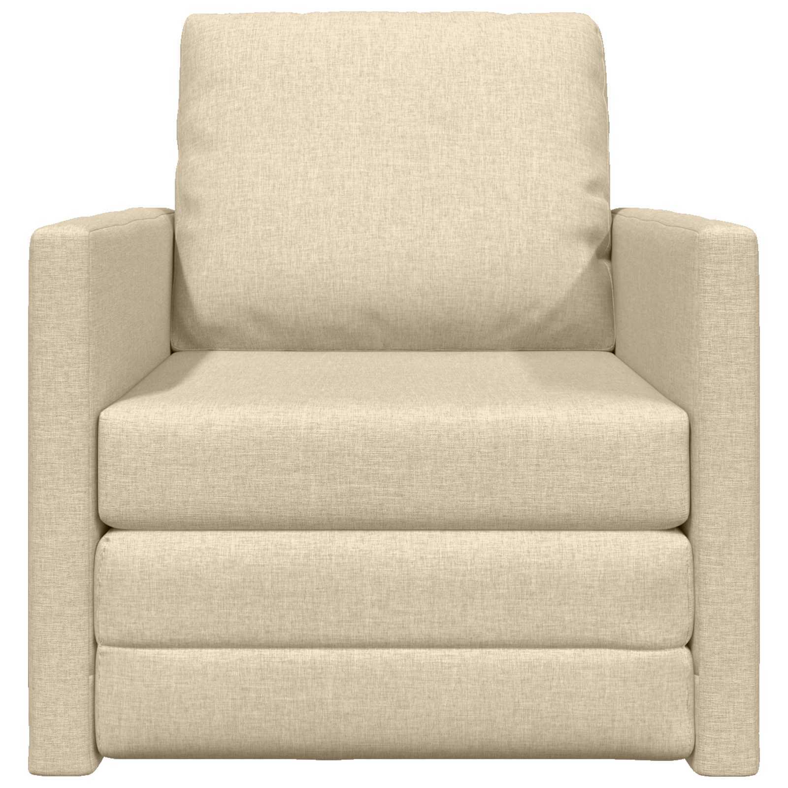 vidaXL Sofa Bed Kremowy 74 x 77 x 81 cm tkanina