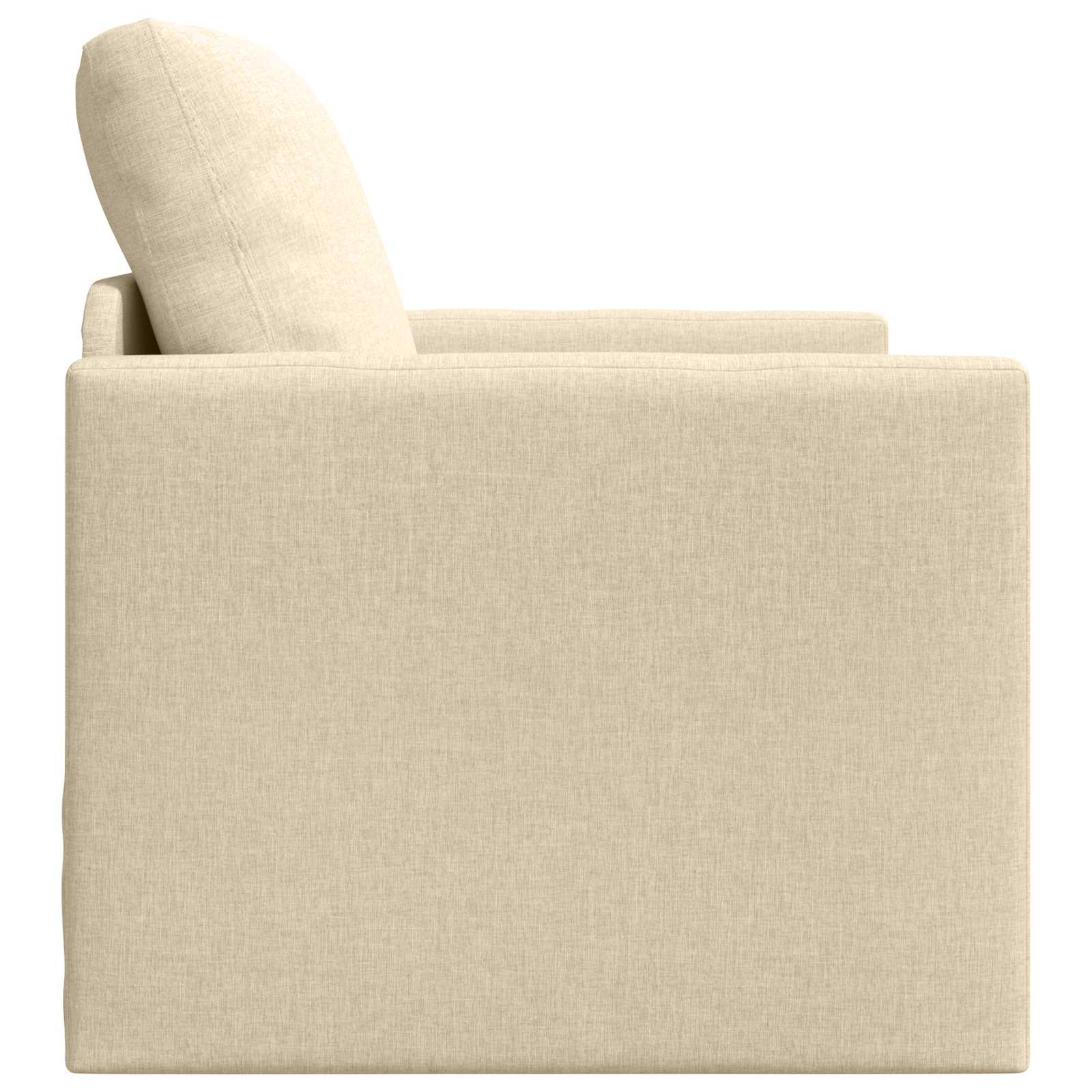 vidaXL Sofa Bed Kremowy 74 x 77 x 81 cm tkanina