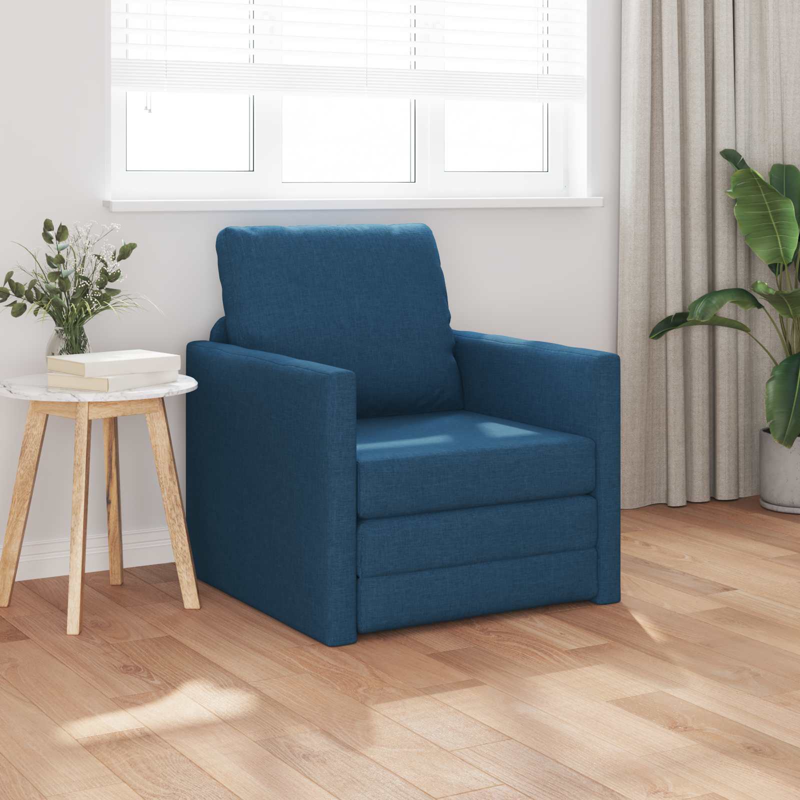 vidaXL Sofa Bed Niebieski 74 x 77 x 81 cm tkanina