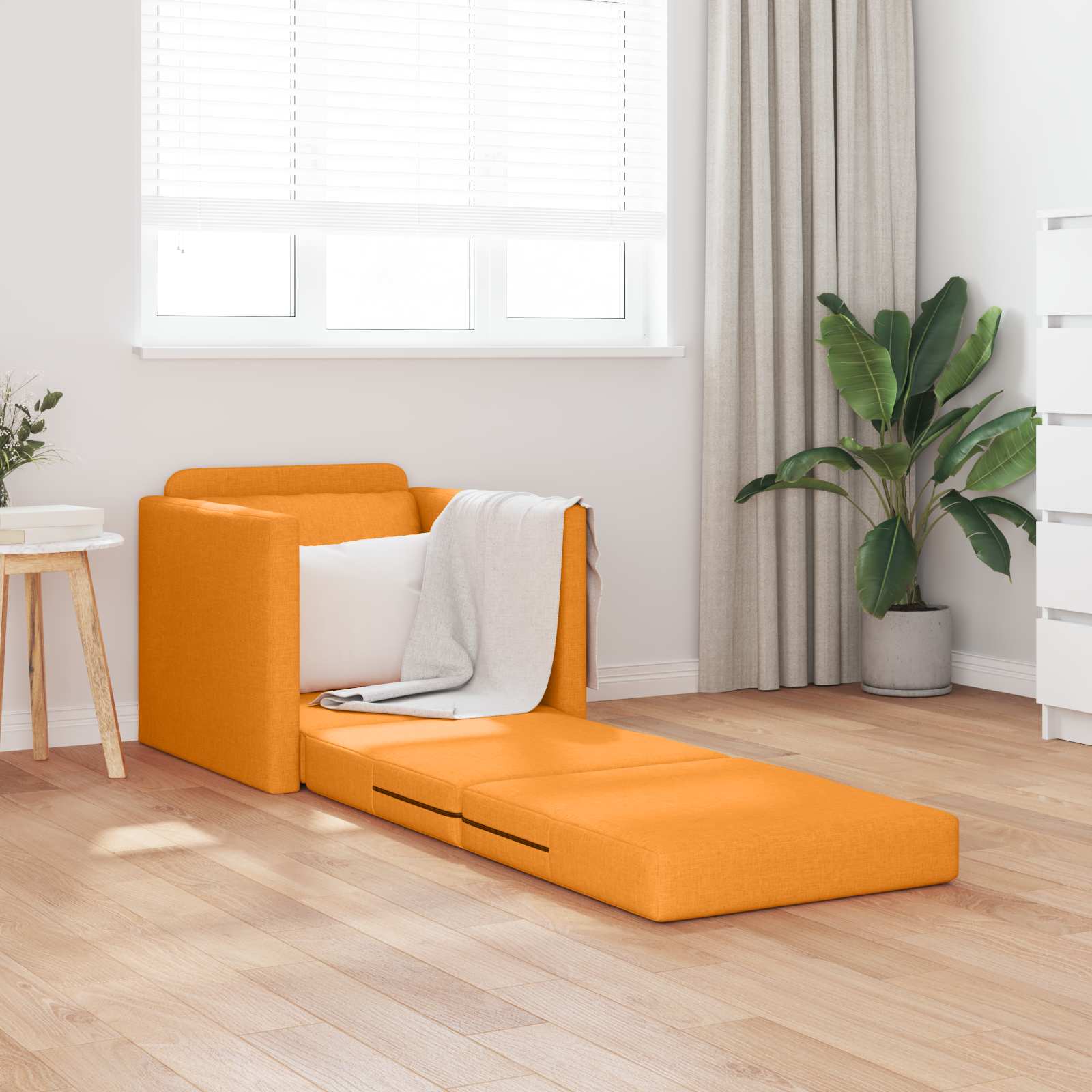vidaXL Sofa Bed Ciemny Żółty 74 x 77 x 81 cm tkanina