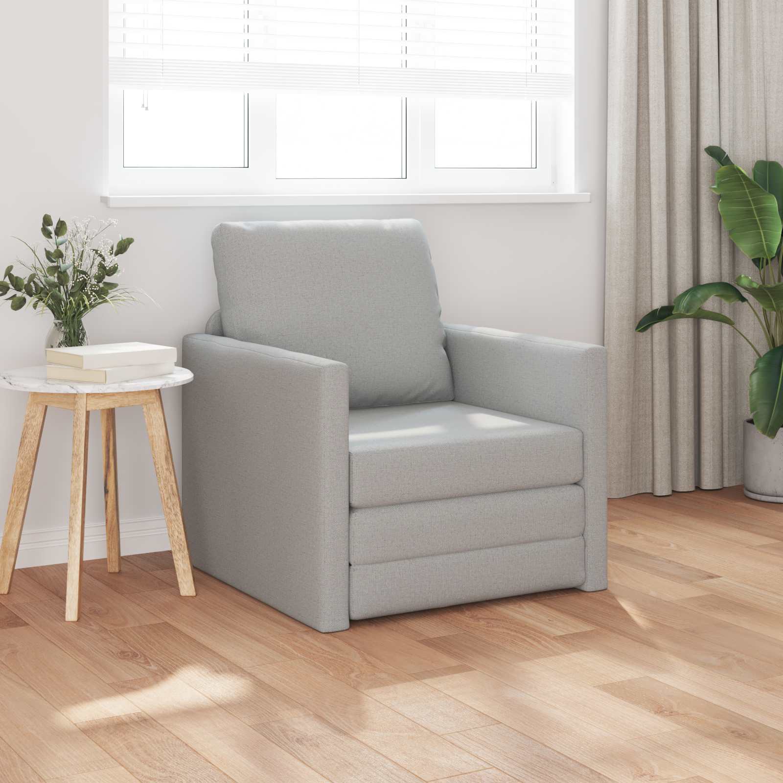 vidaXL Sofa Bed Szary chmur 74 x 77 x 81 cm tkanina
