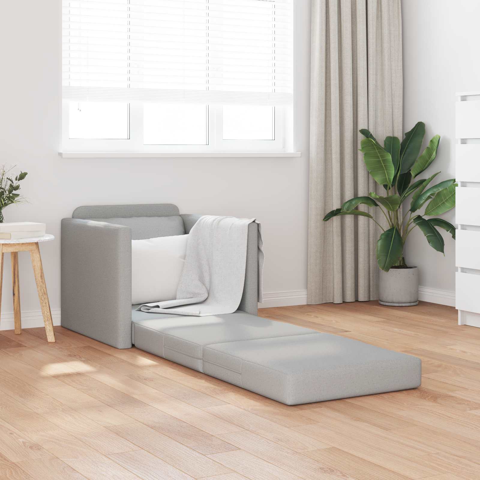 vidaXL Sofa Bed Szary chmur 74 x 77 x 81 cm tkanina