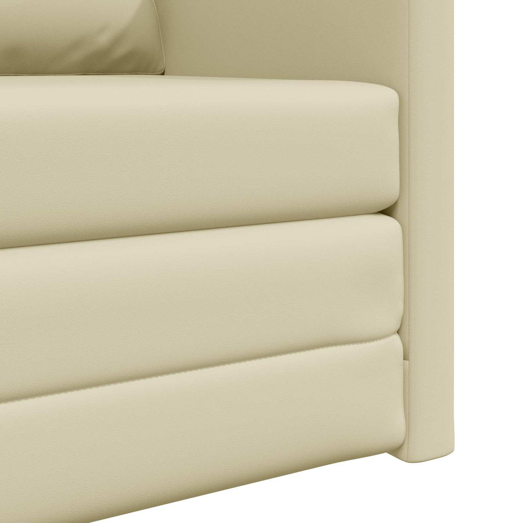 vidaXL Sofa Bed 60cm Kremowy Sztuczna skóra