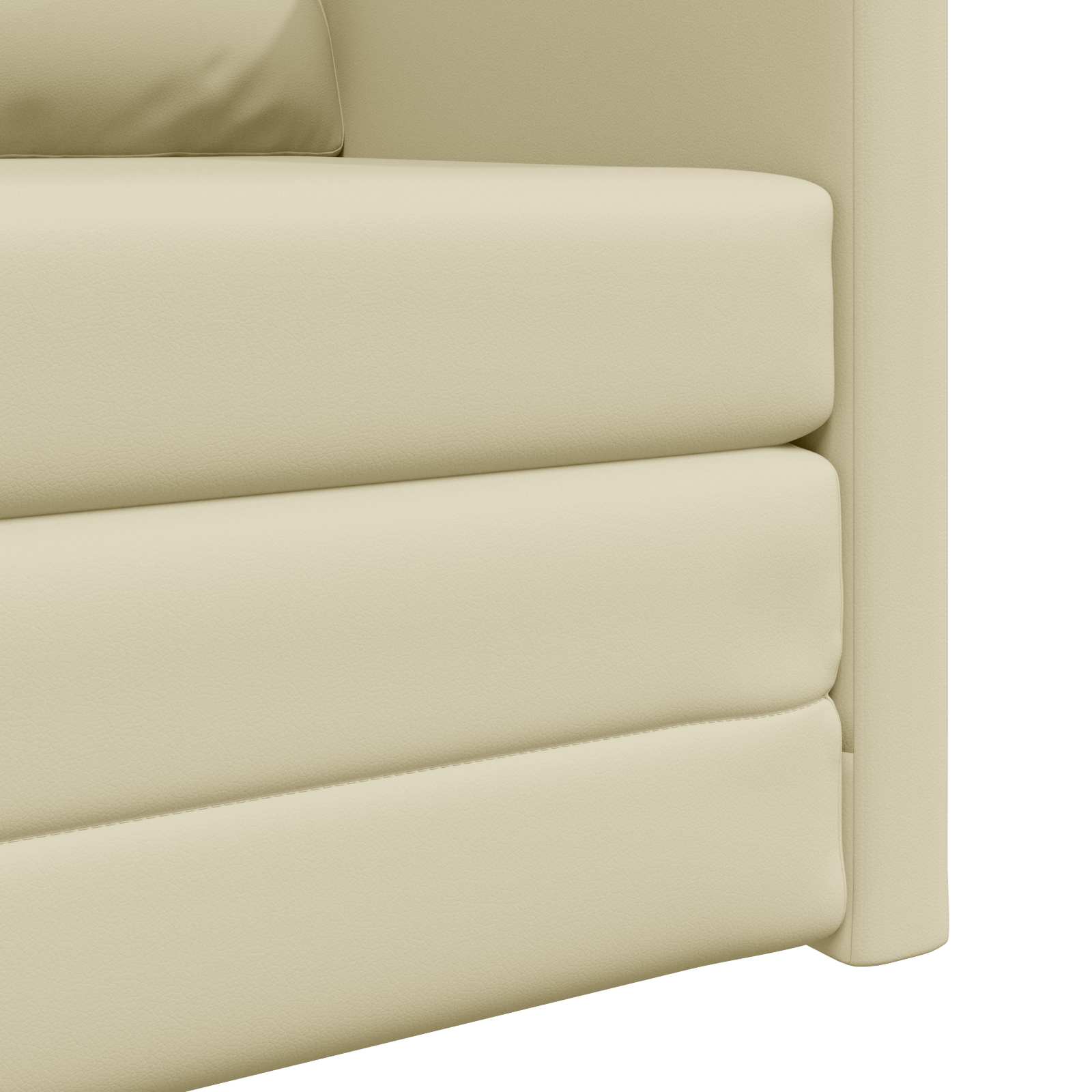 vidaXL Sofa Bed 60cm Kremowy Sztuczna skóra