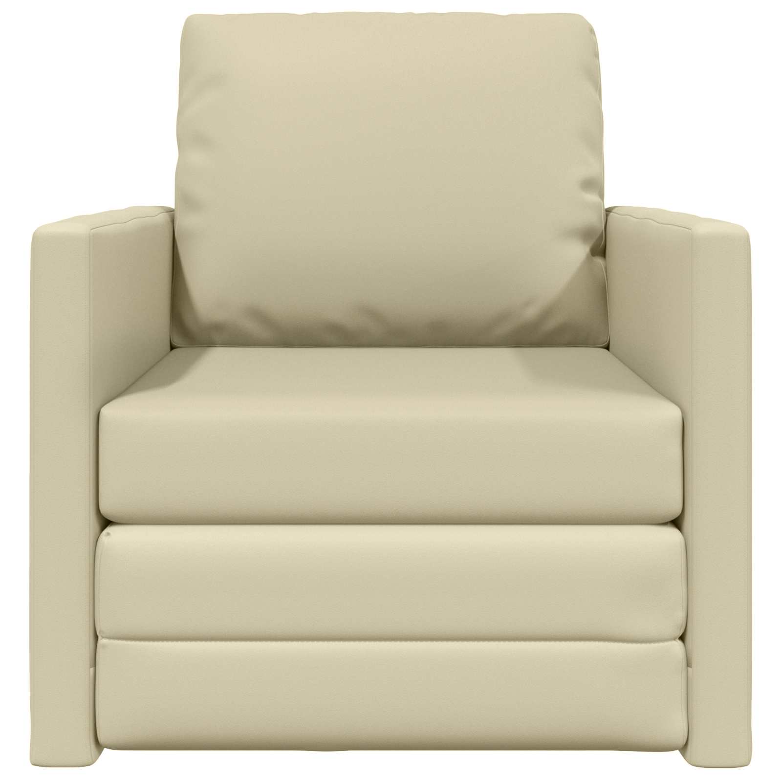 vidaXL Sofa Bed 60cm Kremowy Sztuczna skóra