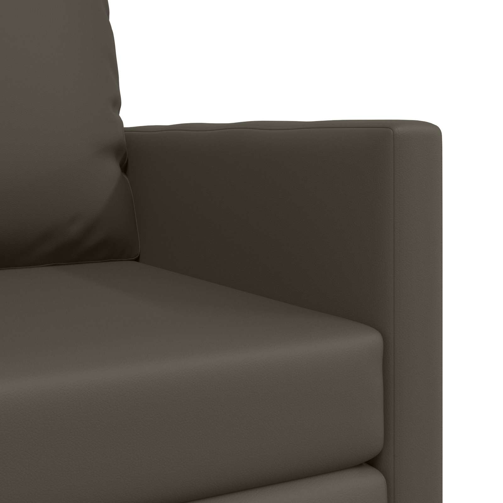 vidaXL Sofa Bed 60cm Szary Sztuczna skóra