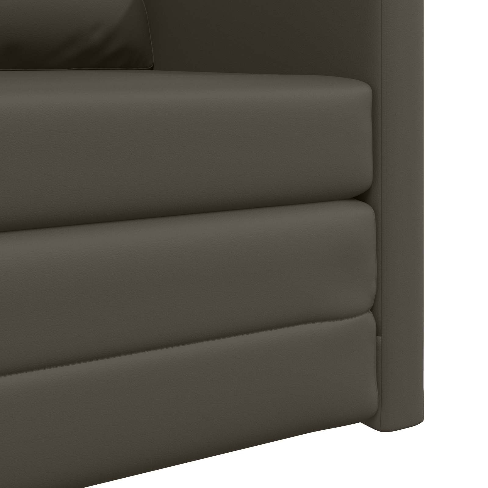 vidaXL Sofa Bed 60cm Szary Sztuczna skóra