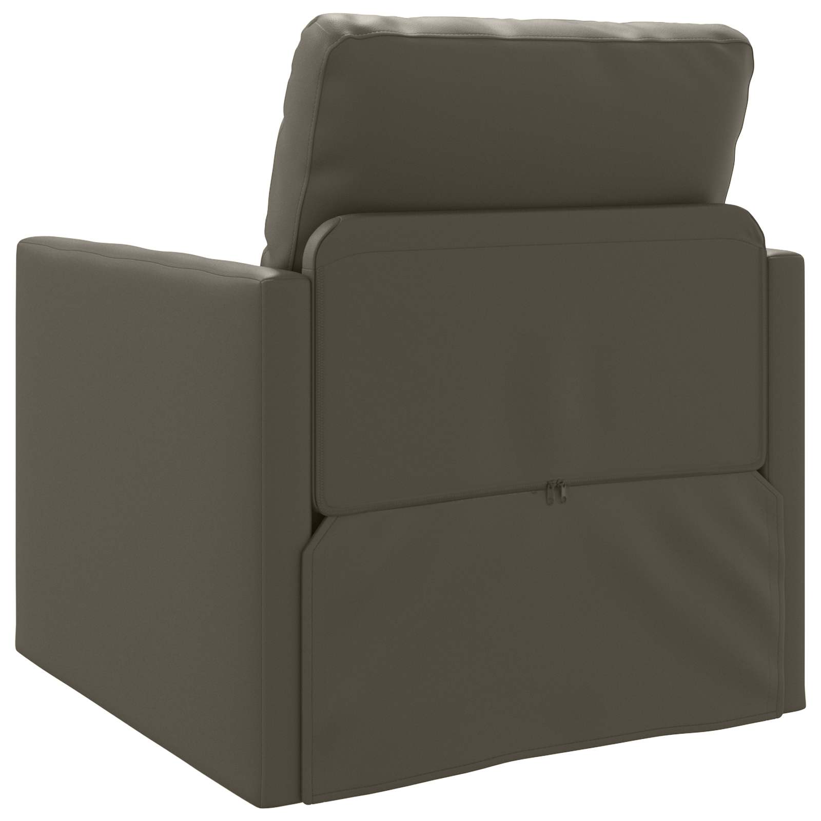 vidaXL Sofa Bed 60cm Szary Sztuczna skóra