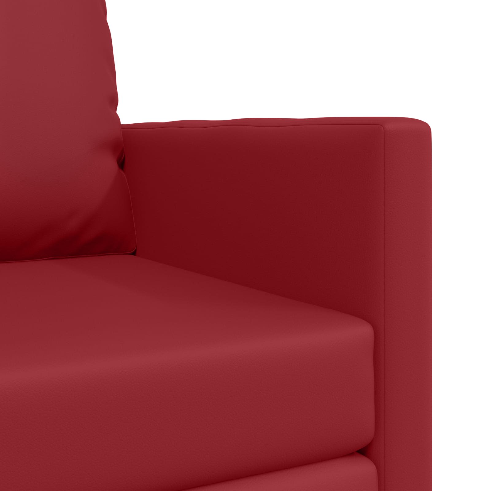 vidaXL Sofa Bed 60cm Czerwone wino Sztuczna skóra