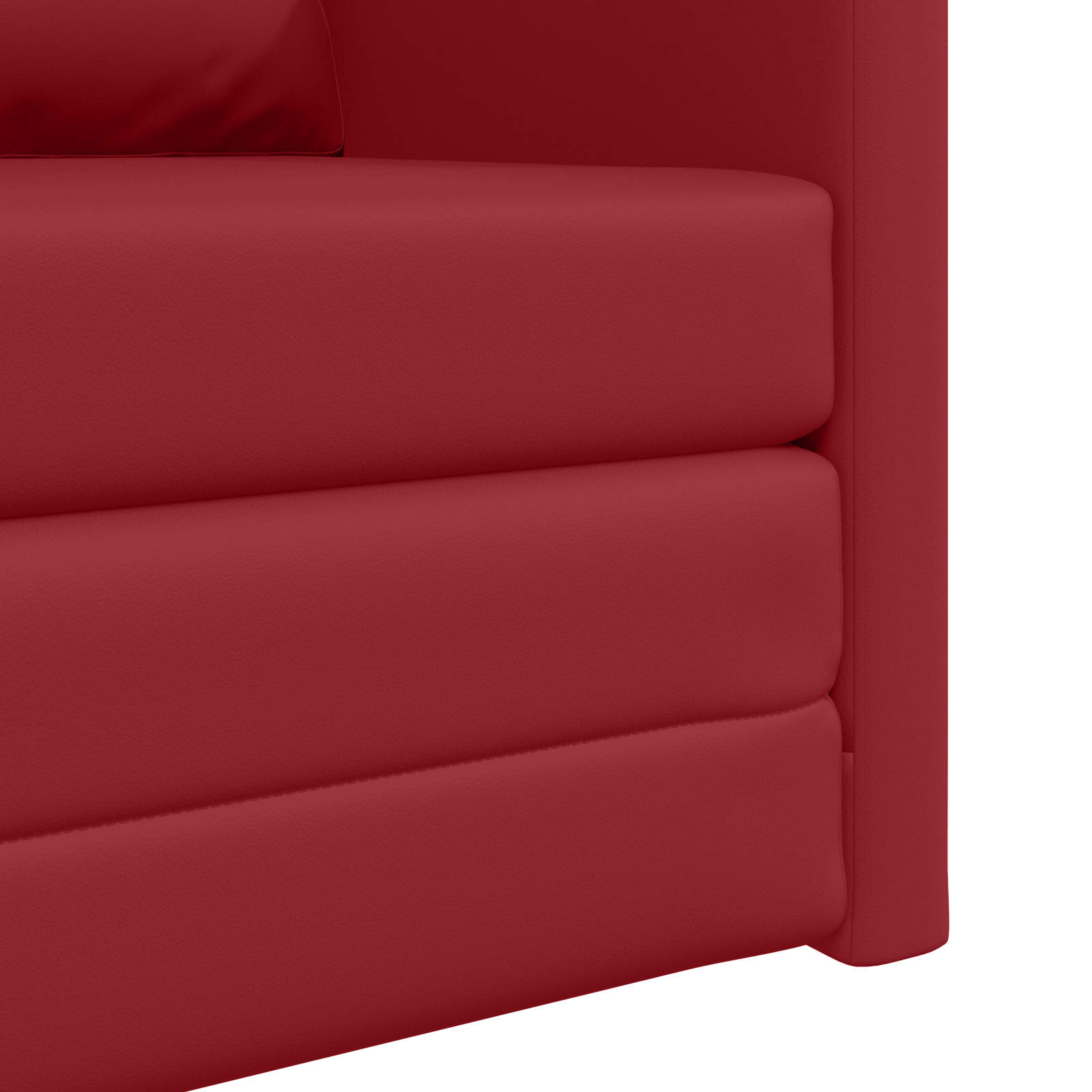 vidaXL Sofa Bed 60cm Czerwone wino Sztuczna skóra