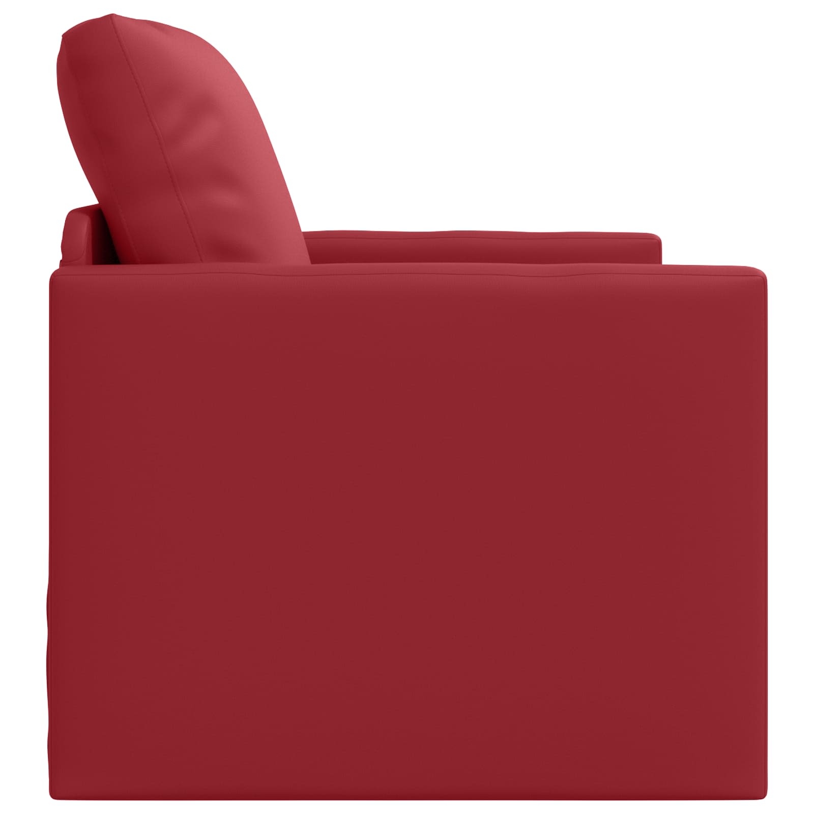 vidaXL Sofa Bed 60cm Czerwone wino Sztuczna skóra