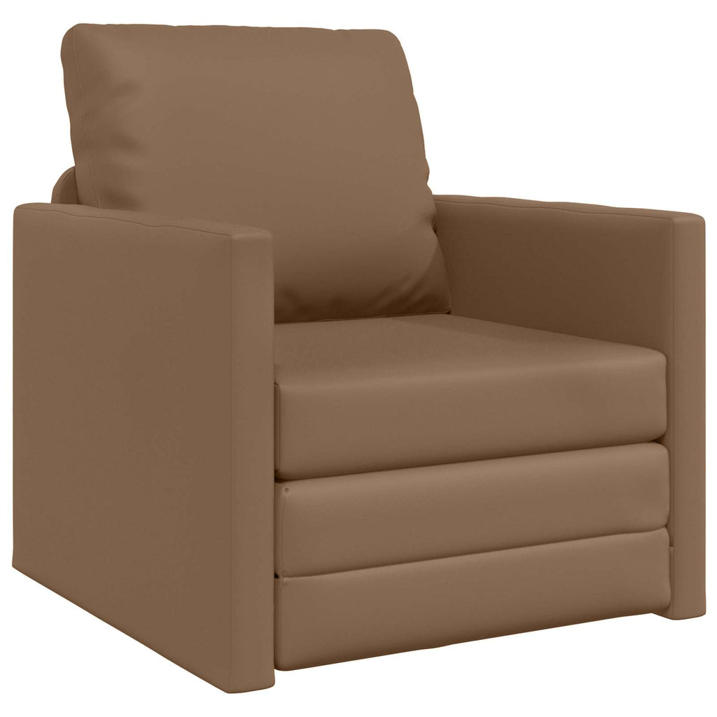 vidaXL Sofa Bed 60cm Cappuccino Sztuczna skóra