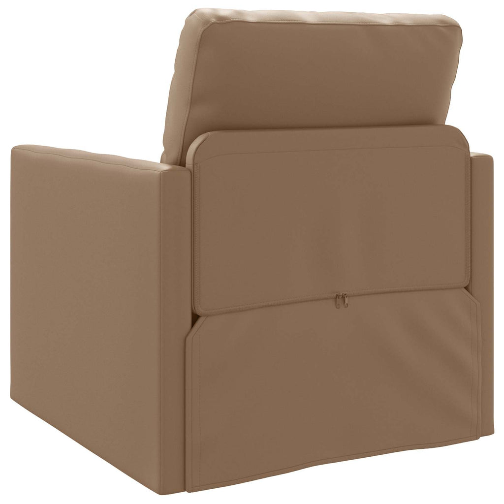 vidaXL Sofa Bed 60cm Cappuccino Sztuczna skóra