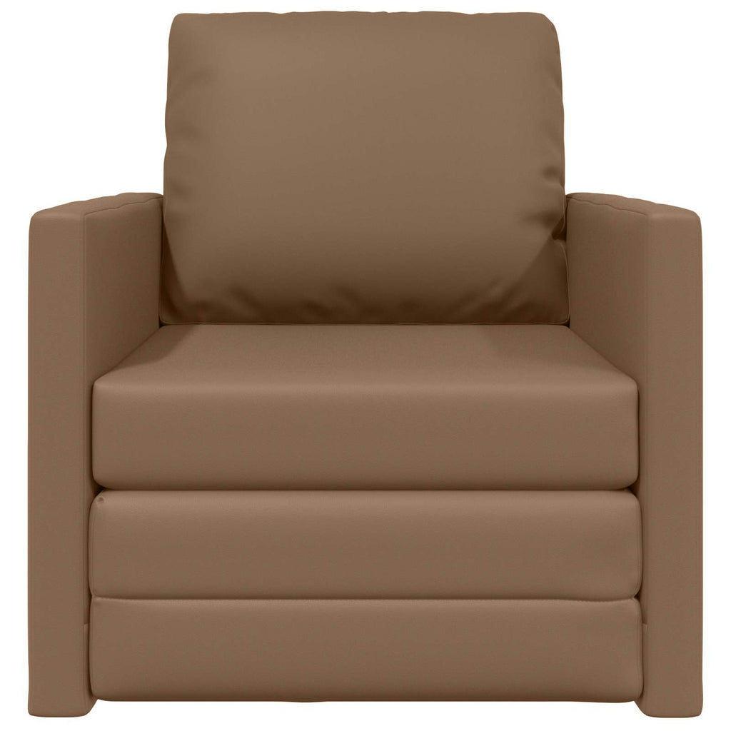 vidaXL Sofa Bed 60cm Cappuccino Sztuczna skóra