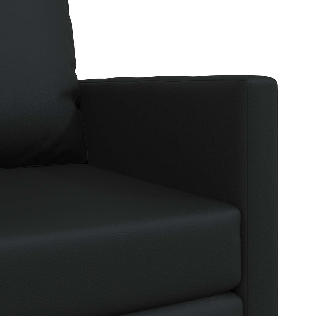 vidaXL Sofa Bed 60cm Czarny Sztuczna skóra