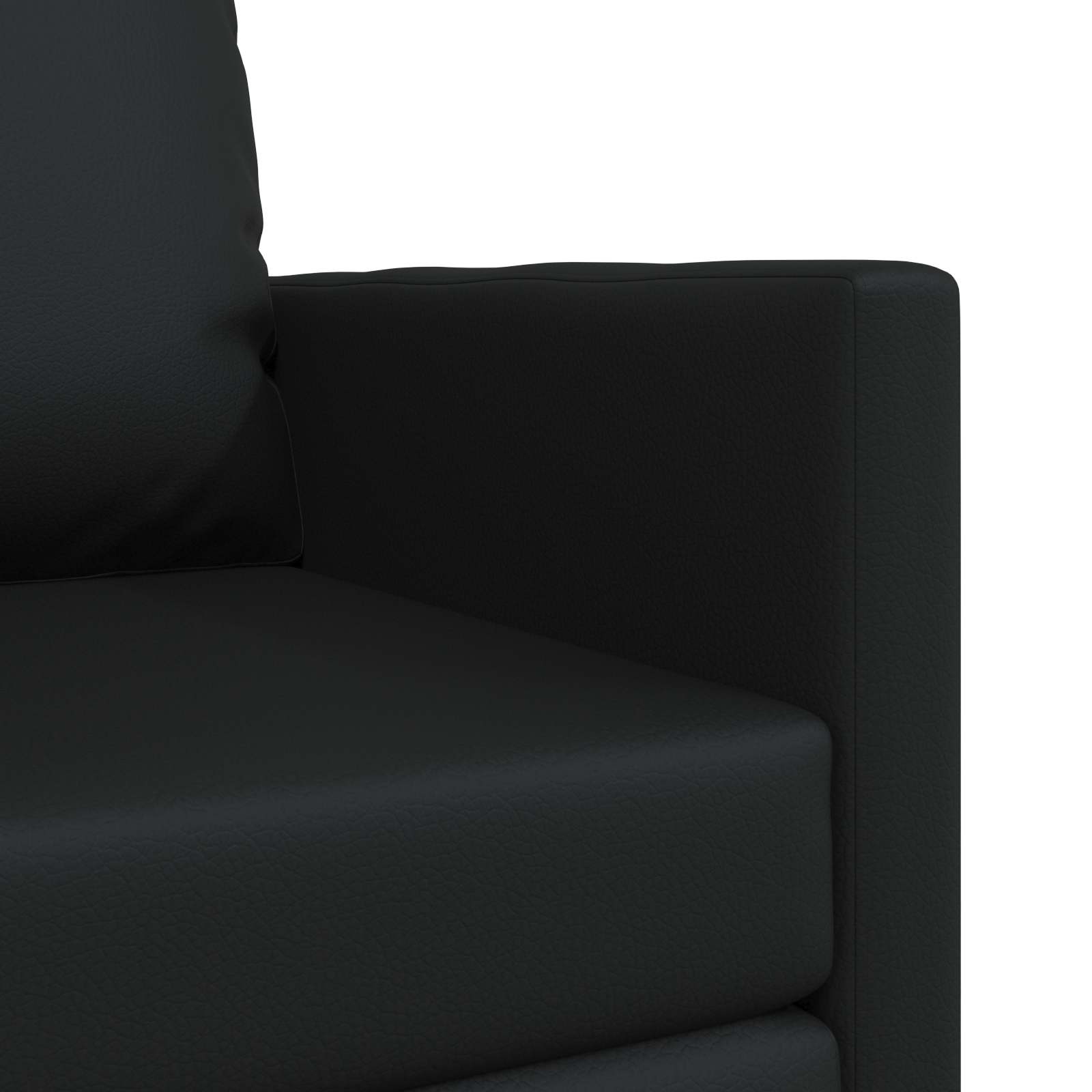 vidaXL Sofa Bed 60cm Czarny Sztuczna skóra